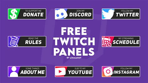 Free To Use Twitch Panels Made By Me The Download Link Is In The