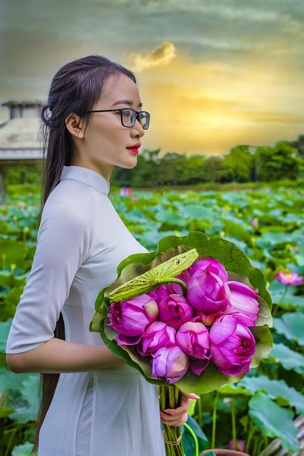 Lotus Girl Beauty Free Photo On Pixabay