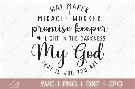 Way Maker Miracle Worker Promise Keeper Graphic By Artstitude