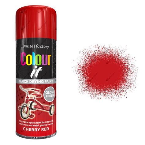 Colour It Cherry Red Spray Paint Gloss 400ml Sprayster