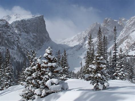 A Winter Scene In Rocky Mountain National Park Colorado