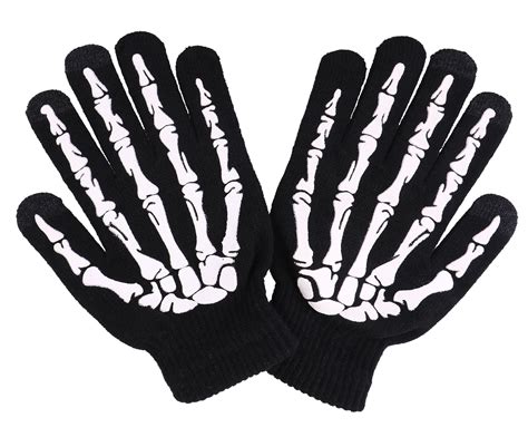 Ashopz Skeleton Gloves Glow In The Dark Halloween Costume Full Finger