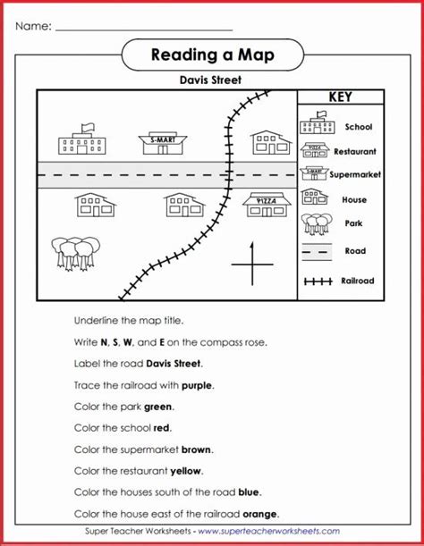 Elements Of A Map Worksheet