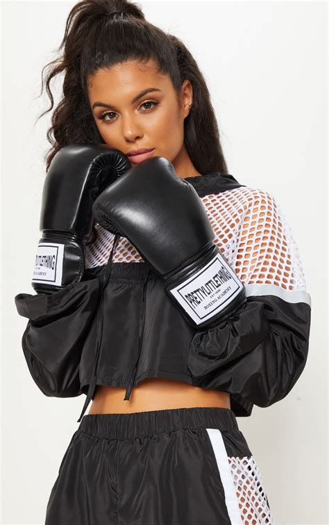 Prettylittlething Black Boxing Gloves Prettylittlething Ie