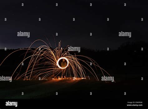 Light Painting Steel Wool Stock Photo Alamy