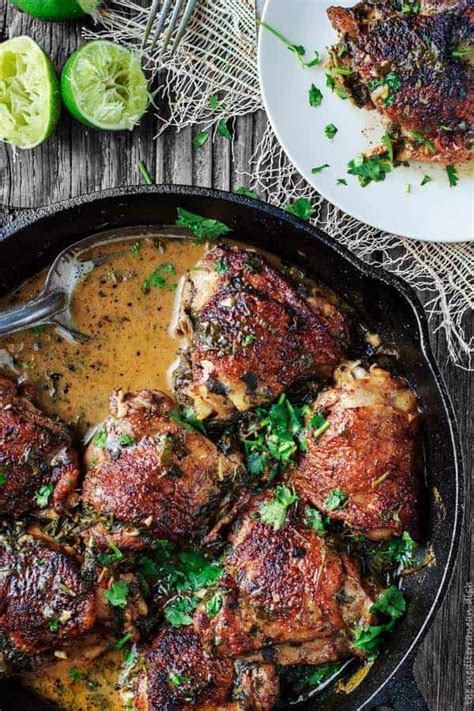 Click here for the recipe. Cilantro Lime Chicken Thighs Recipe | The Mediterranean Dish