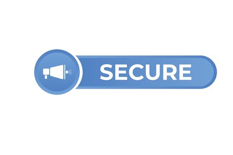 Secure Button Speech Bubble Banner Label Secure 24205511 Vector Art