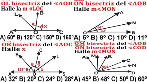 Angulos Bisectriz De Un Angulo Problemas Basicos Nivel 1 Geometria