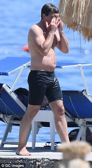 Antonio Banderas Shirtless As He Sunbathes In Italy Daily Mail Online
