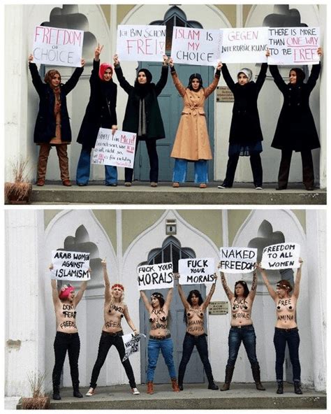 Feminist Organization Femen And Muslim Movement Against Femen Womantatiana