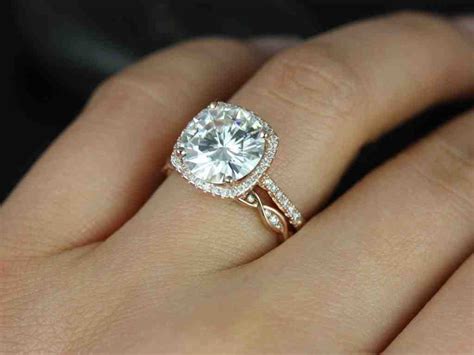 Of course, engagement rings don't have to be a diamond stone. Asscher Cut Moissanite Engagement Rings - Wedding and ...
