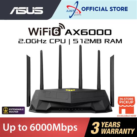 Asus Tuf Ax6000 Wi Fi 6 Tuf Gaming Router Ax6000 Aimesh Extendable