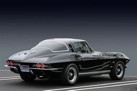 Perfect Black 1964 Chevrolet Corvette Coupe Pulls To A Stop At The Cbad