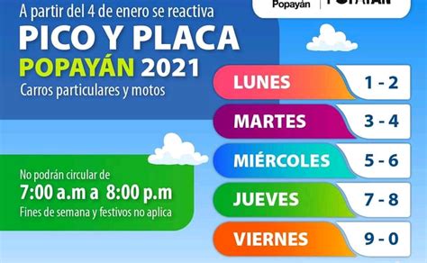 Check spelling or type a new query. Así quedó el Pico y Placa en Popayán para este 2021 ...