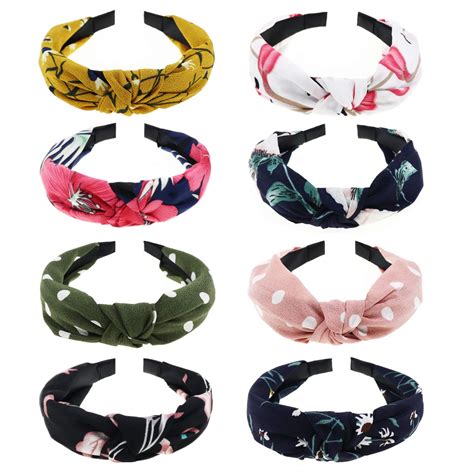 Dreshow 8 Pack Womens Headbands Headwraps Hair Bands Bows Accessories