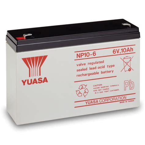 Batterie au plomb 6 Volts 10Ah YUASA SLA 6 Volts 10ah, NP10-6