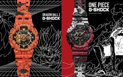 Black and red resin band with dragon ball lettering and characters throughout. Casio Releases G-SHOCK Collaboration Models with Japanese ...