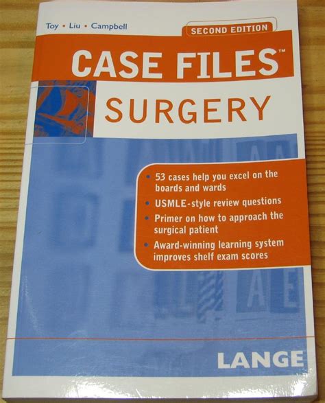 Case Files Surgery Second Edition Lange Case Files Uk