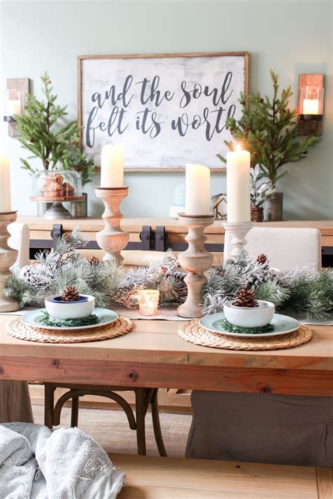 A Winter Wonderland Dining Room And Tablescape Winter Dining Room