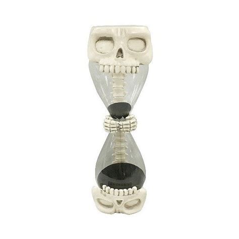 Halloween Skull Hourglass White 15 Liked On Polyvore Featuring Home Home Decor Holiday