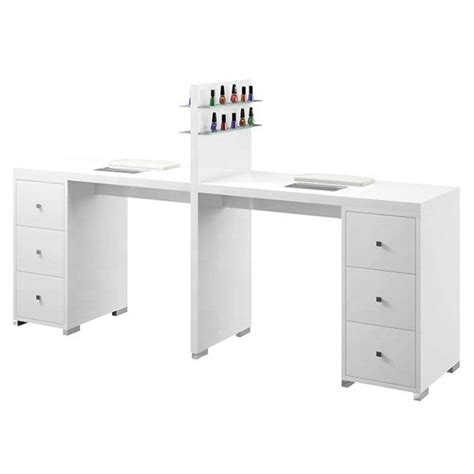 Pin On New Double White Beauty Stations Nail Desks Manicure Bar Tables
