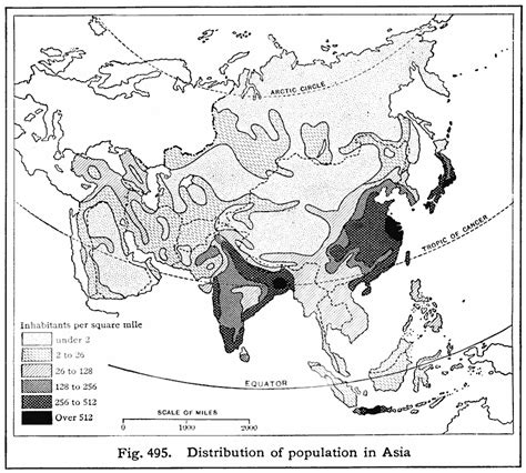 Asia Population Density Map