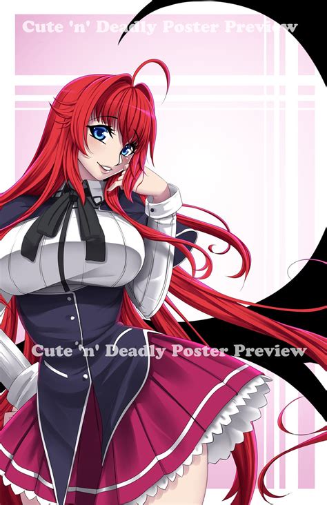 Rias Gremory Fanmade Poster Highschool Dxd Etsy Australia