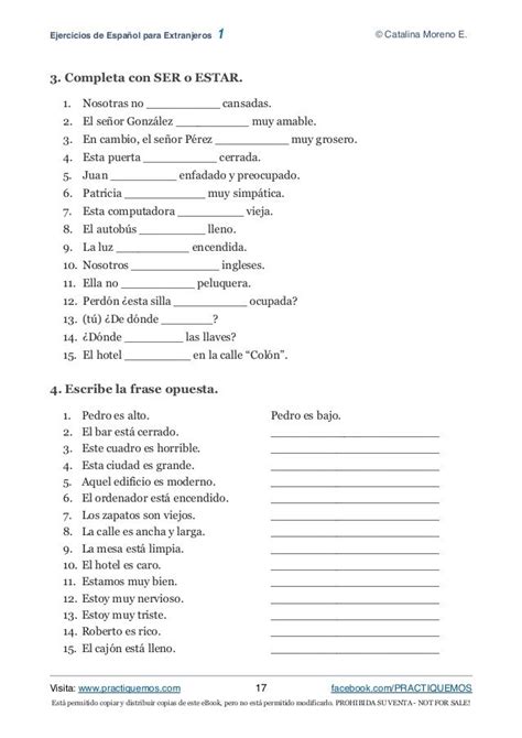 Ejercicios Espanol 1 Spanish Worksheets Teaching Spanish Learning