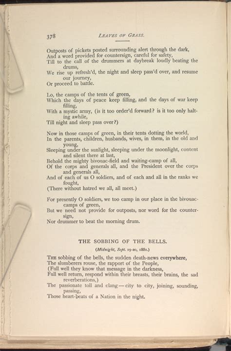 camps of green leaves of grass 1891 1892 the walt whitman archive