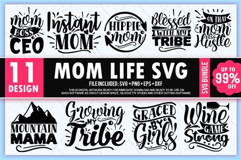 Mothers Day Svg Bundle Pre Designed Illustrator