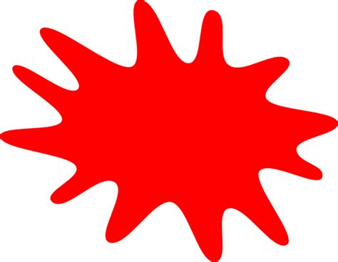 12 Finger Red Paint Splatter Clip Art At Vector Clip Art