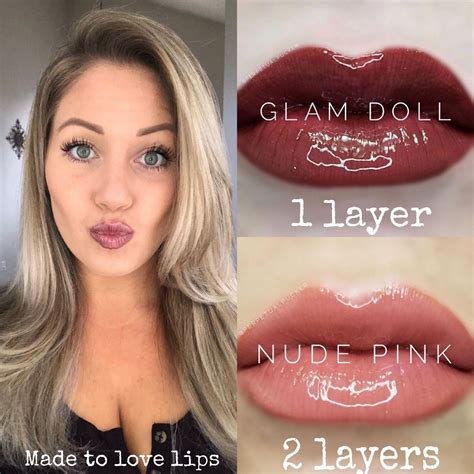 Lipsense Glam Doll And Nude Pink Combo Senegence Makeup Eye Makeup
