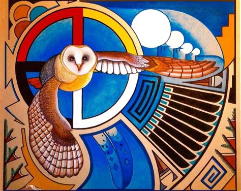 Owl Art Native American Art Authentic Native American Art Etsy