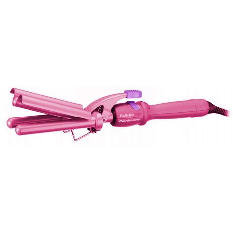 Babyliss Pro New Pink Porcelain Triple Barrel Hair Waver Hot Curling