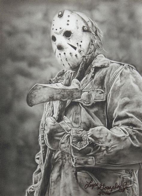 Jason Voorhees Painting By Lupe Gonzalez