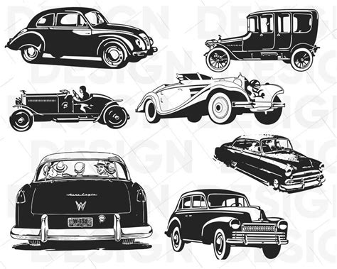 Vintage Car Svg Retro Car Svg Old Car Svg Cars Svg Bundle Muscle