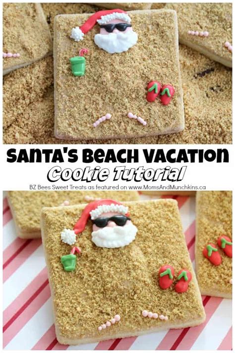 I hosted a cookie baking party! Santa Beach Cookies Tutorial - Moms & Munchkins
