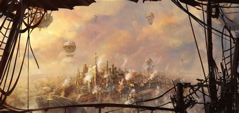 Artstation Fantasy Steampunk City Svetlana Rudyk Steampunk City