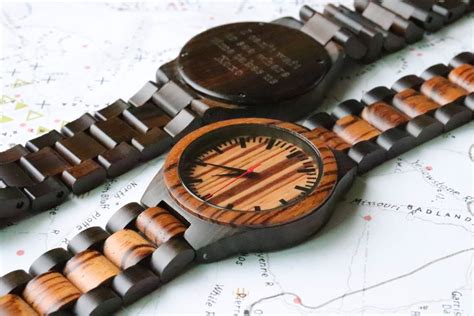Engraved Wooden Watch For Him Personalized For Him Husband Etsy New