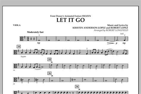 Let It Go From Frozen Viola Sheet Music Robert Longfield Orchestra