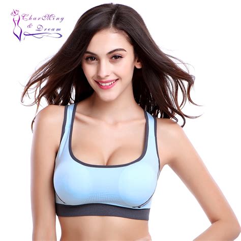 Charming Dream Padded Push Up Sports Bra Moving Comfort Workout Yoga Top Seamless Fitness