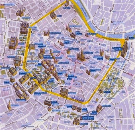 Resultado De Imagen De Mapa Retro Viena Vienna Tourist Map Vienna