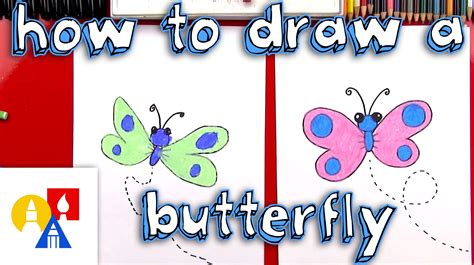 How To Draw A Cartoon Butterfly Sya