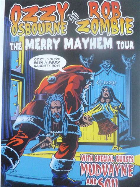Buy Ozzy Osbourne Rob Zombie The Merry Mayhem Tour Ed Mini Gig