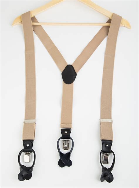 Wholesale New Bretelles Genuine Leather Dual Suspenders Ligas Male Men