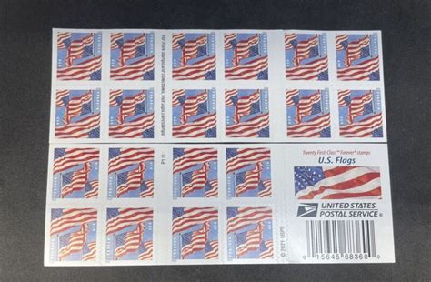 20 Usps Forever Stamps Us Star Spangled Banner Flag 2022 Postage