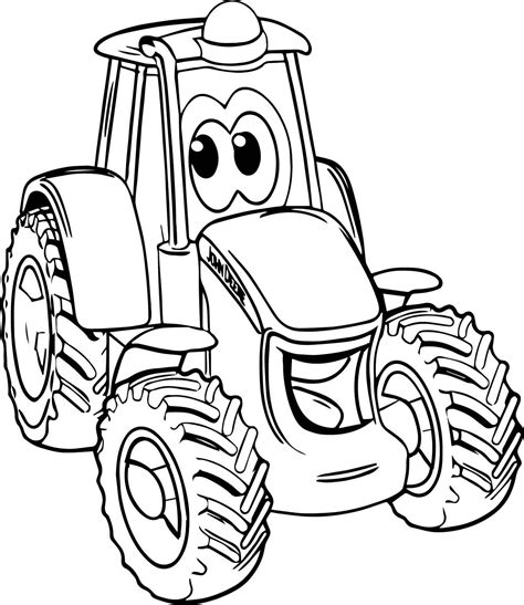 John Deere Tractor Coloring Pages At Free Printable