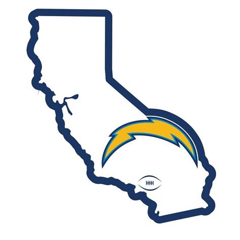 Los Angeles Chargers Home State Vinyl Logo Magnet | Los angeles chargers, San diego chargers, La ...