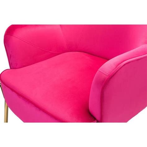 JAYDEN CREATION Nora In Fuchsia With Gold Metal Leg Velvet Accent Chair CHM A FUSHIA The
