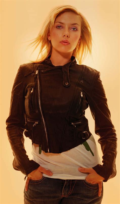 Scarlett Johansson In A Black Leather Jacket 2 Flickr Photo Sharing